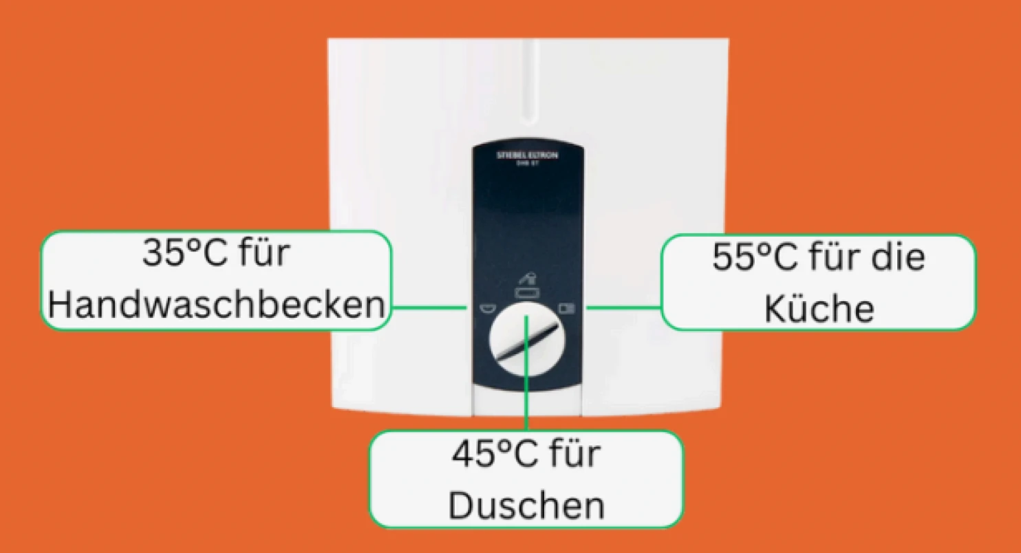 Durchlauferhitzer Stiebel Eltron DHB mit Temperaturwahl